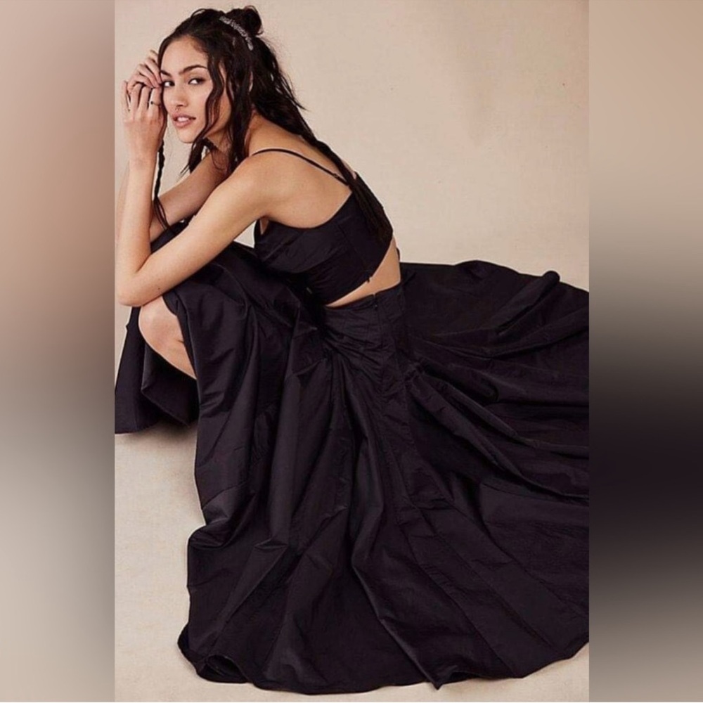🍋SALE🍋 Free People Black Maxi Top & Skirt Set